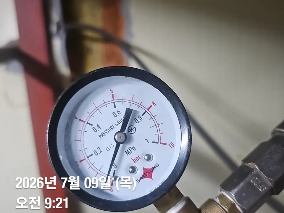 압력계 근접 촬영